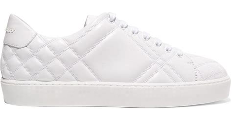 white burberry shoes women|Burberry leather sneakers.